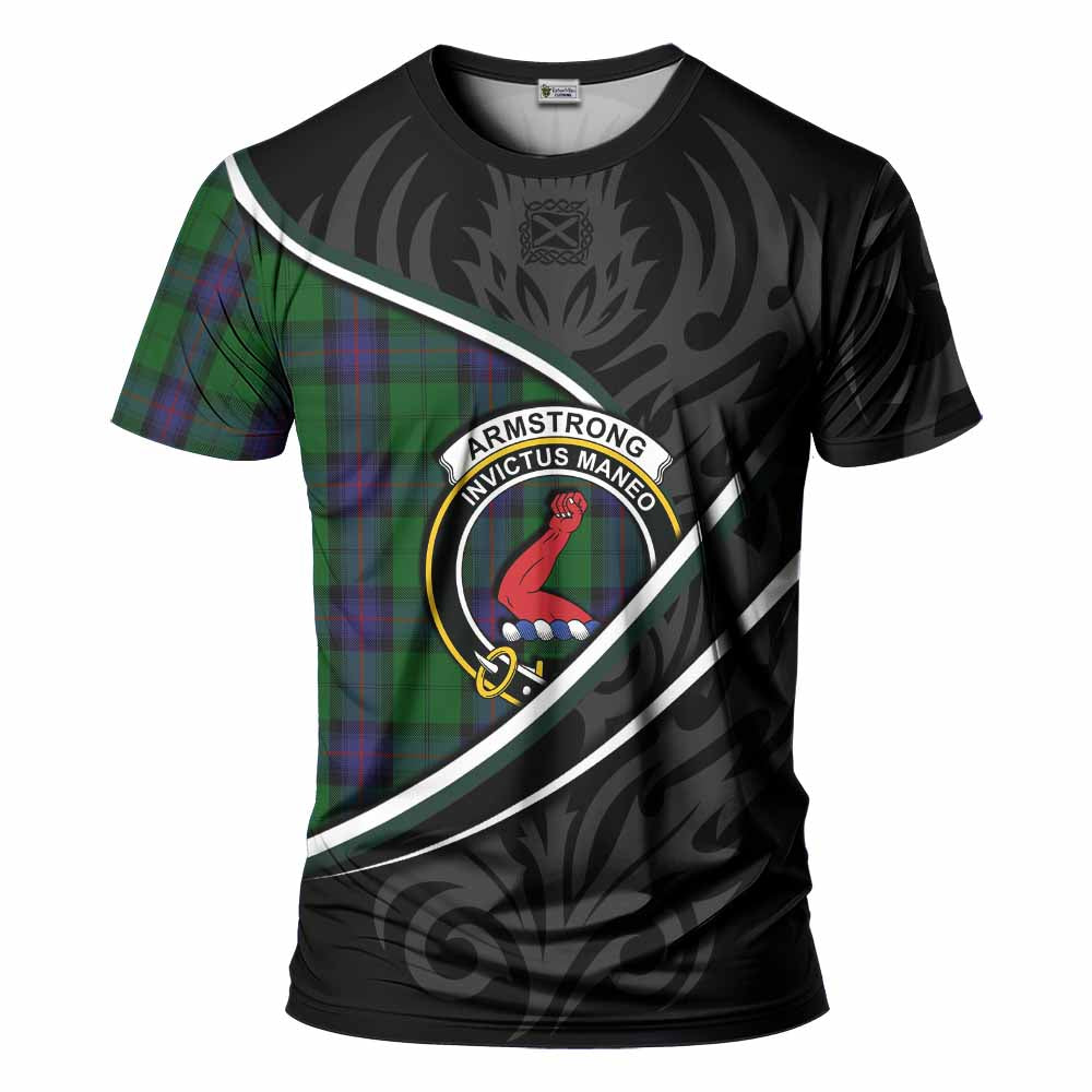 Armstrong Tartan Family Crest T-shirt Celtic Scottish Thistle Floral - Tartan Vibes Clothing