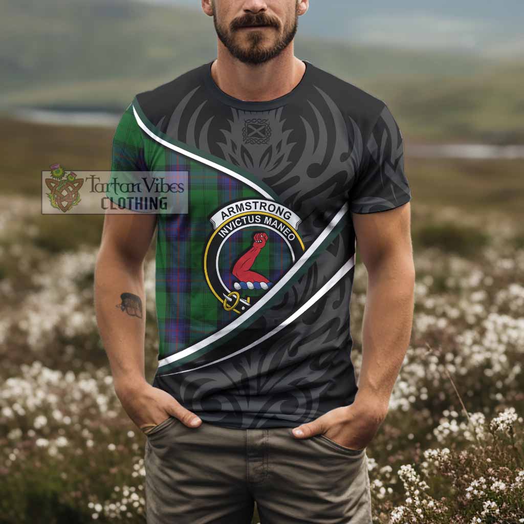 Armstrong Tartan Family Crest T-shirt Celtic Scottish Thistle Floral - Tartan Vibes Clothing