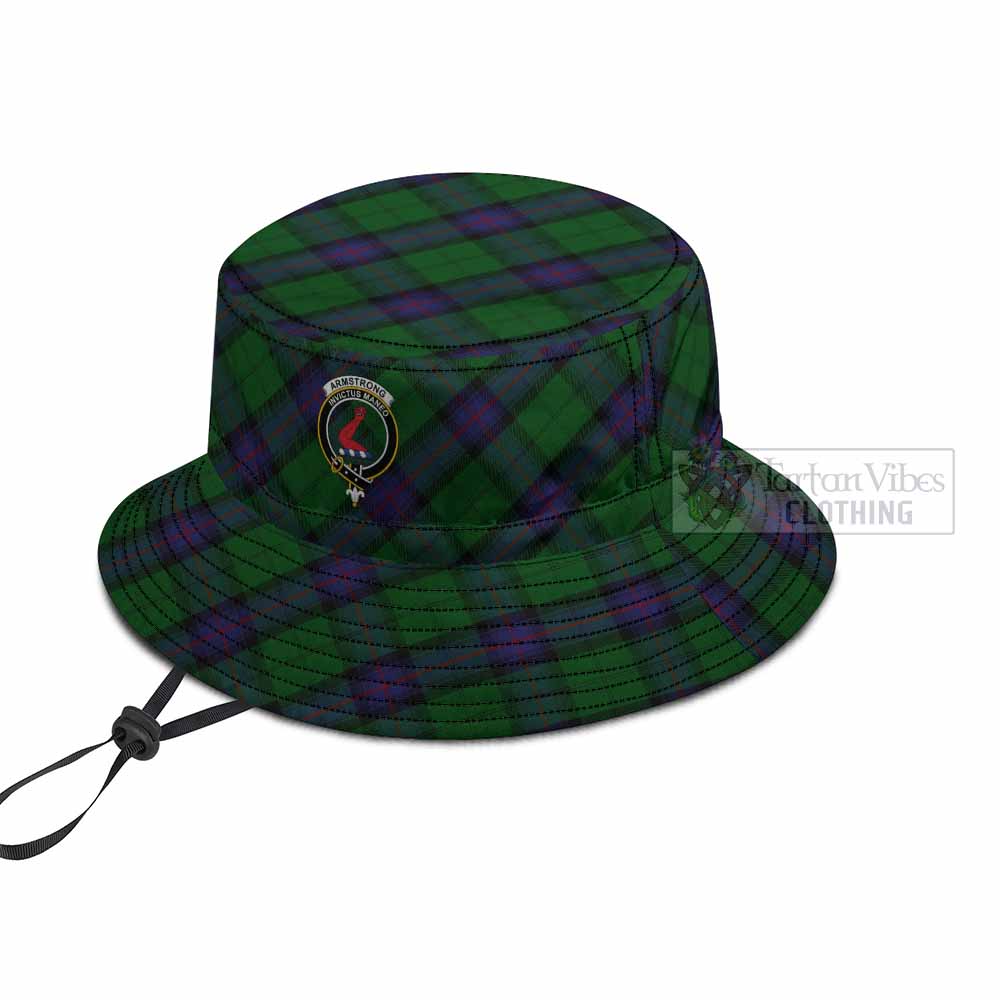 Armstrong Tartan Fishing Hat with Family Crest
