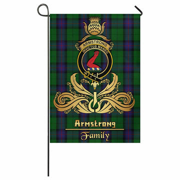 Armstrong Tartan Garden Flag with Highland Thistle Cherish Family Crest Style