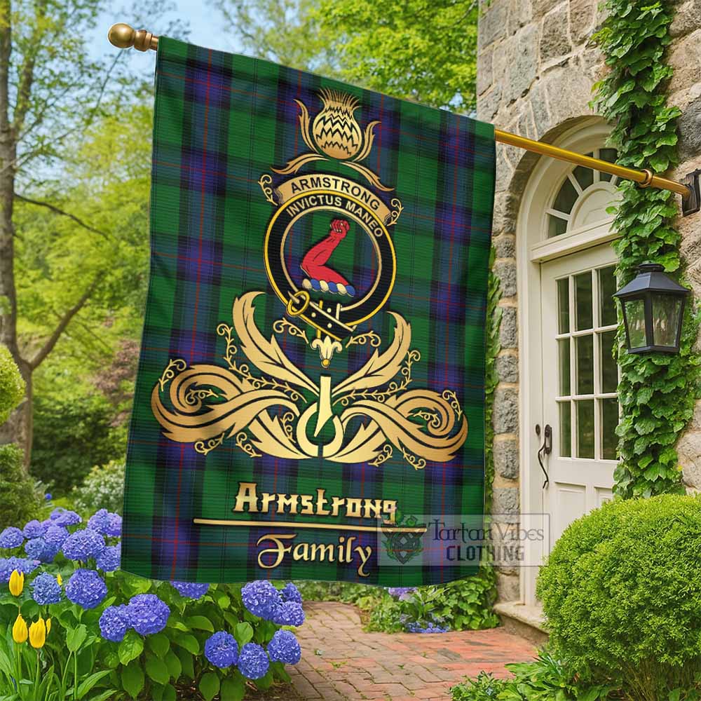 Armstrong Tartan Garden Flag with Highland Thistle Cherish Family Crest Style - Tartan Vibes Clothing