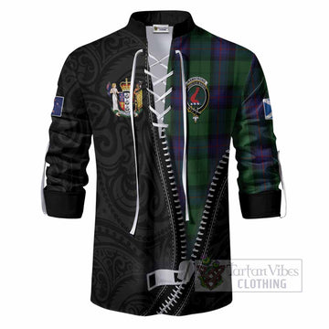 Armstrong Tartan Ghillie Shirt New Zealand Pattern Unique Zipper Stylized