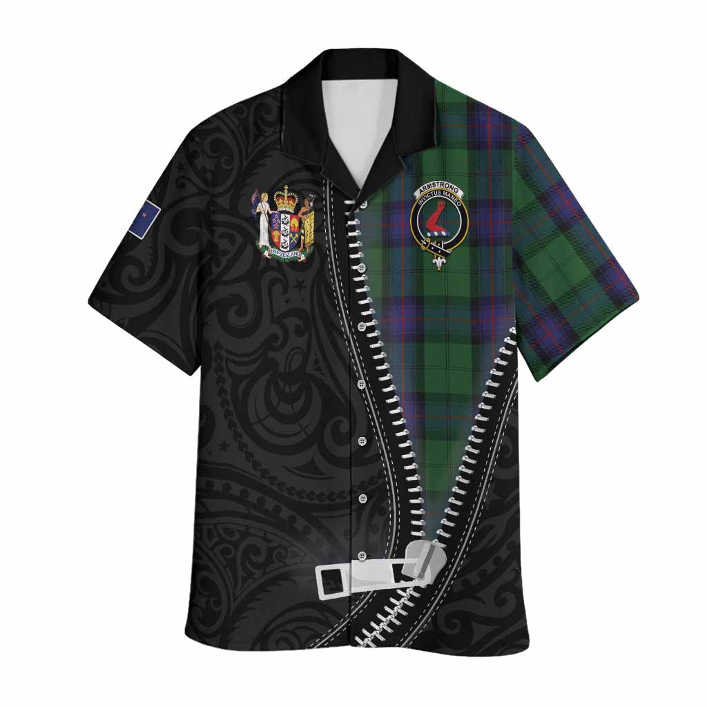 Armstrong Tartan Hawaiian Shirt New Zealand Pattern Unique Zipper Stylized