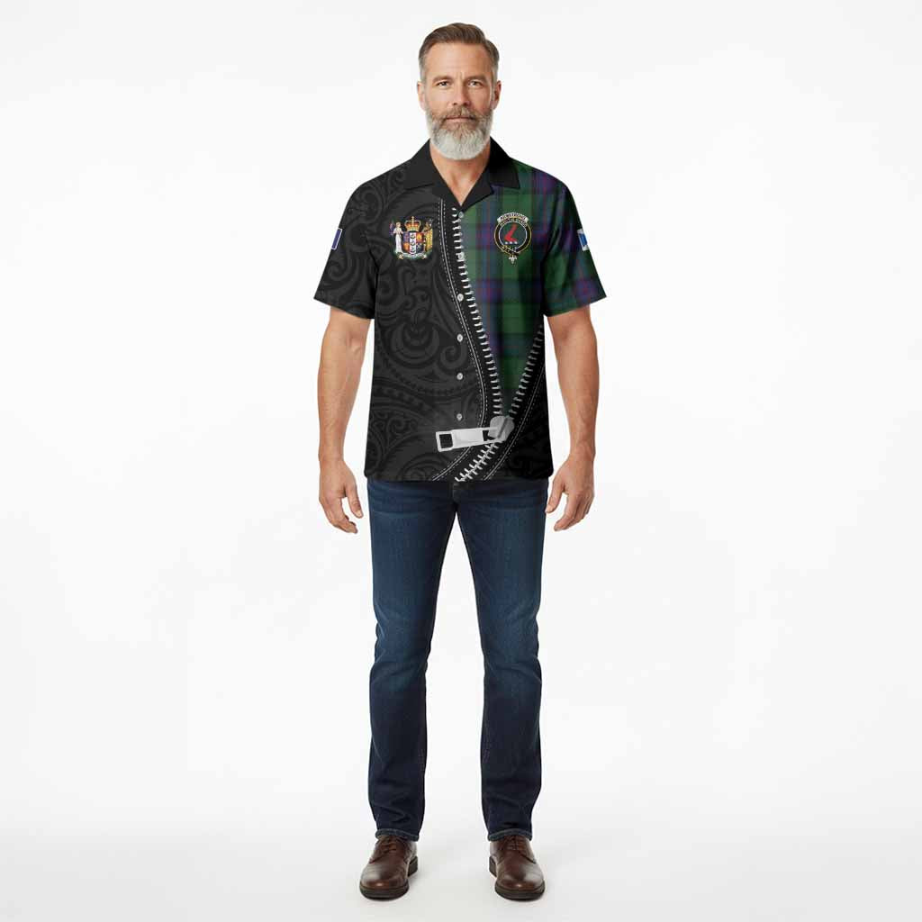 Armstrong Tartan Hawaiian Shirt New Zealand Pattern Unique Zipper Stylized