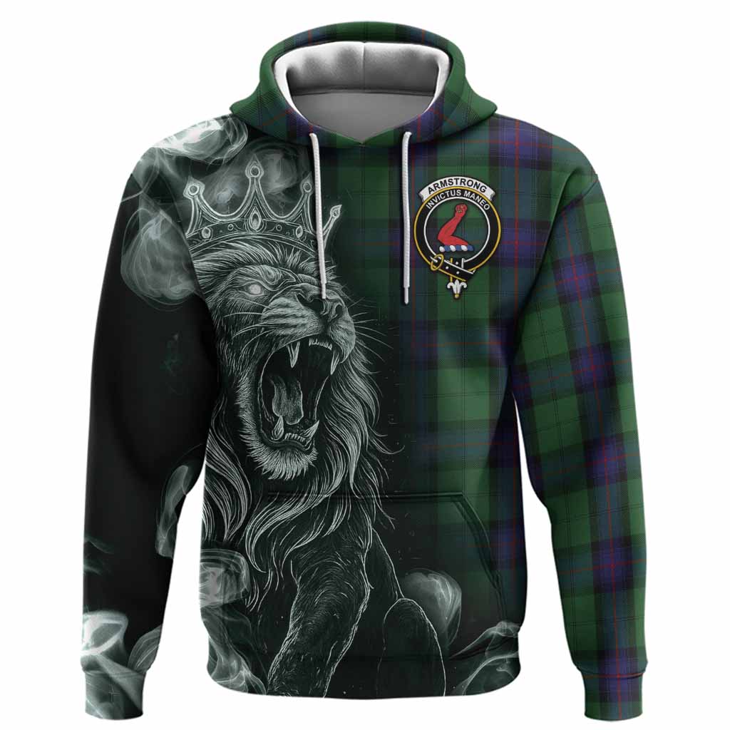 Armstrong Tartan Hoodie Roaring Lion Heritage