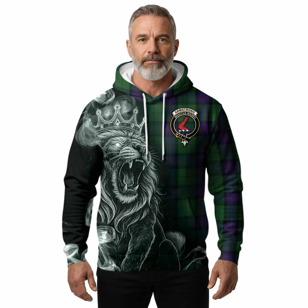 Armstrong Tartan Hoodie Roaring Lion Heritage
