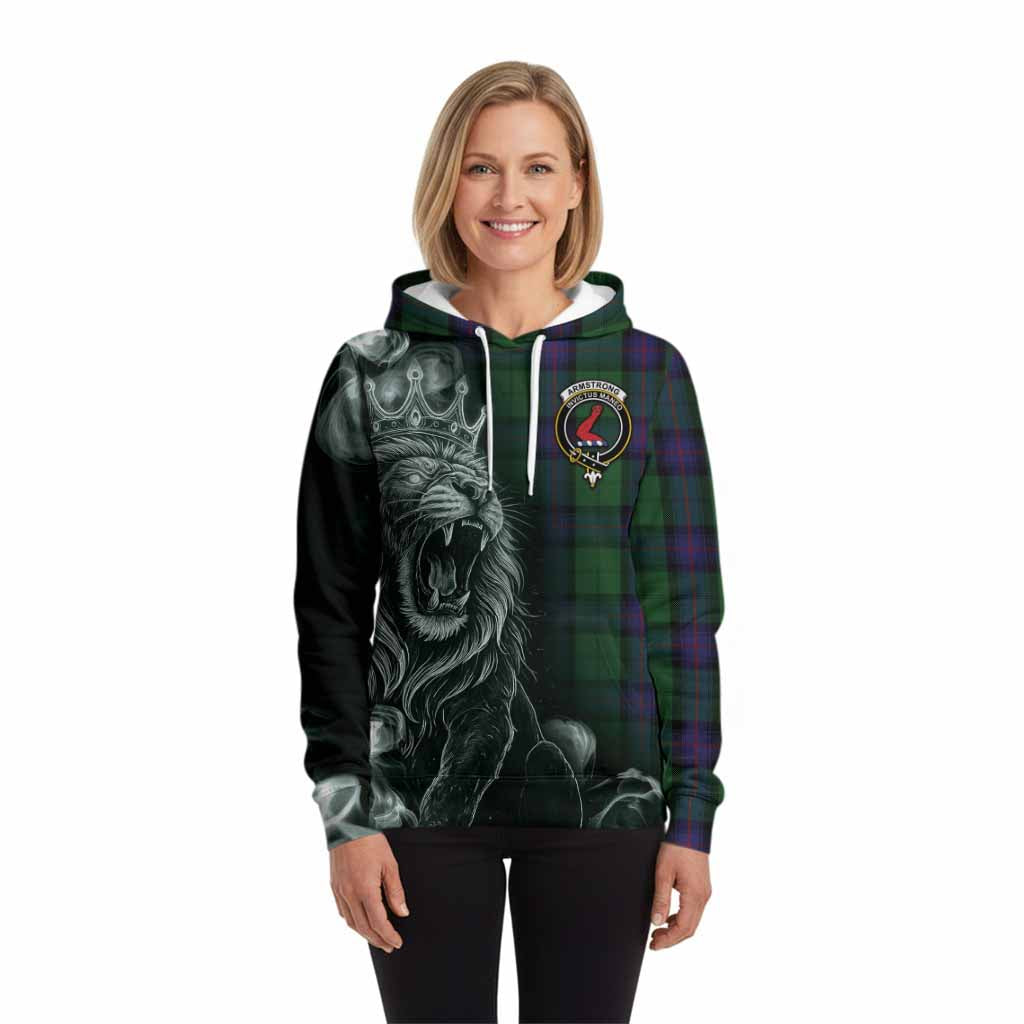 Armstrong Tartan Hoodie Roaring Lion Heritage
