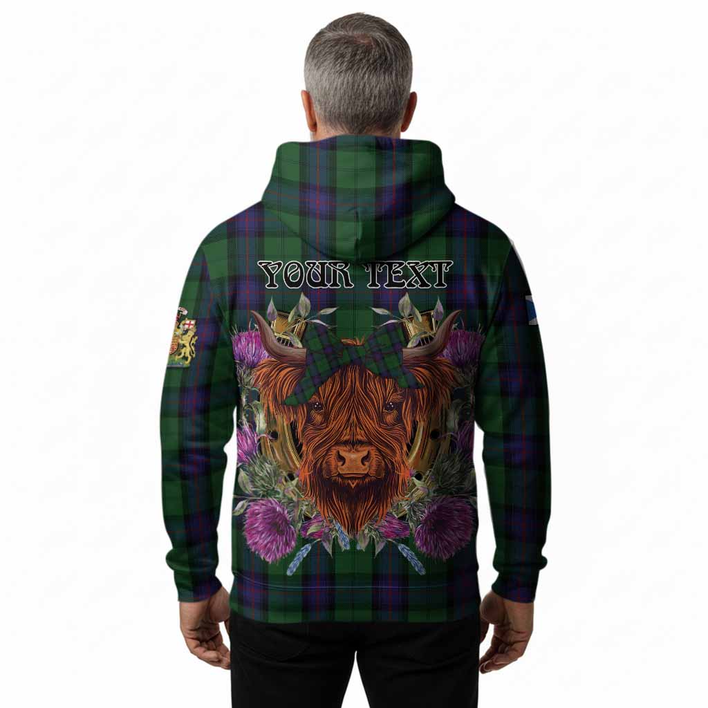 Armstrong Tartan Hoodie Scottish Thistle Heilan Coo