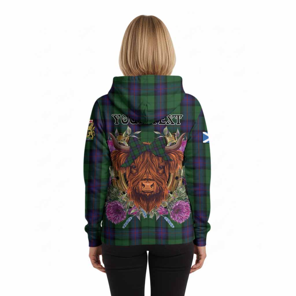Armstrong Tartan Hoodie Scottish Thistle Heilan Coo