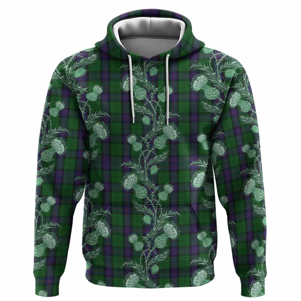 Armstrong Tartan Hoodie Seamless Scottish Thistle Flowers