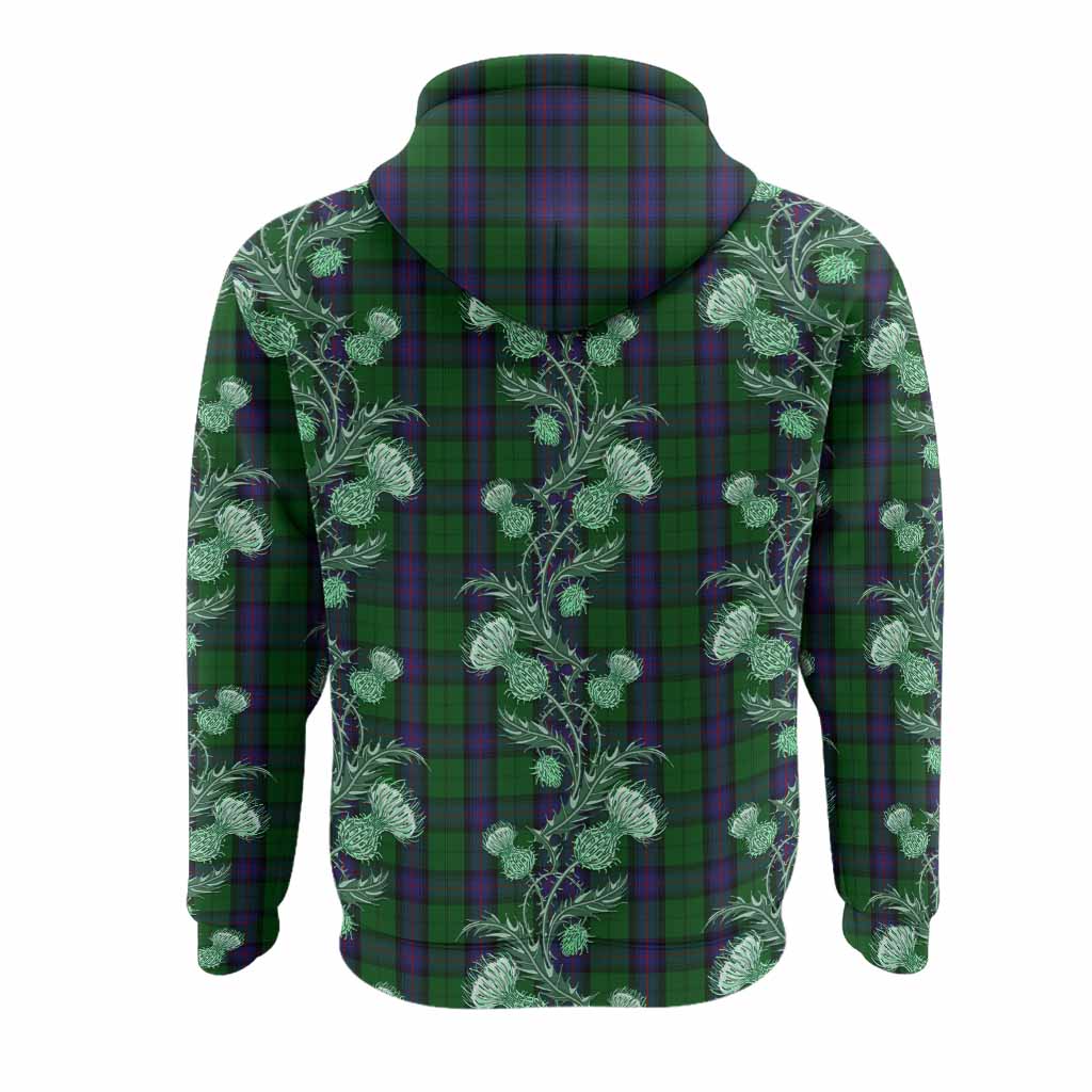 Armstrong Tartan Hoodie Seamless Scottish Thistle Flowers
