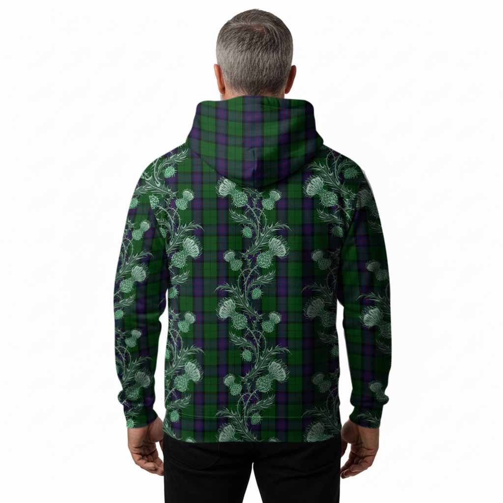 Armstrong Tartan Hoodie Seamless Scottish Thistle Flowers