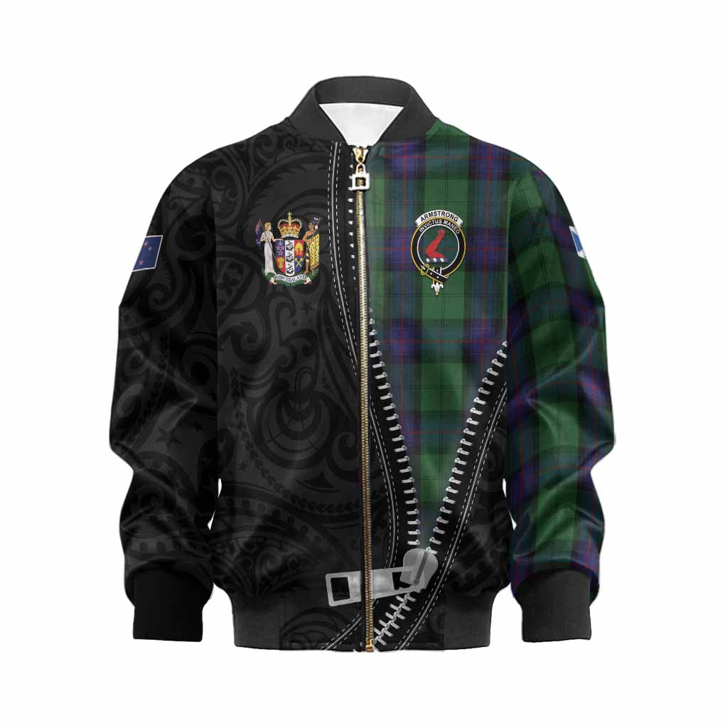 Armstrong Tartan Kid Bomber Jacket New Zealand Pattern Unique Zipper Stylized