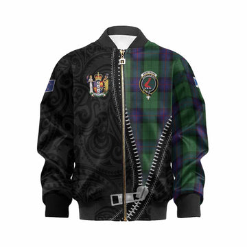Armstrong Tartan Kid Bomber Jacket New Zealand Pattern Unique Zipper Stylized