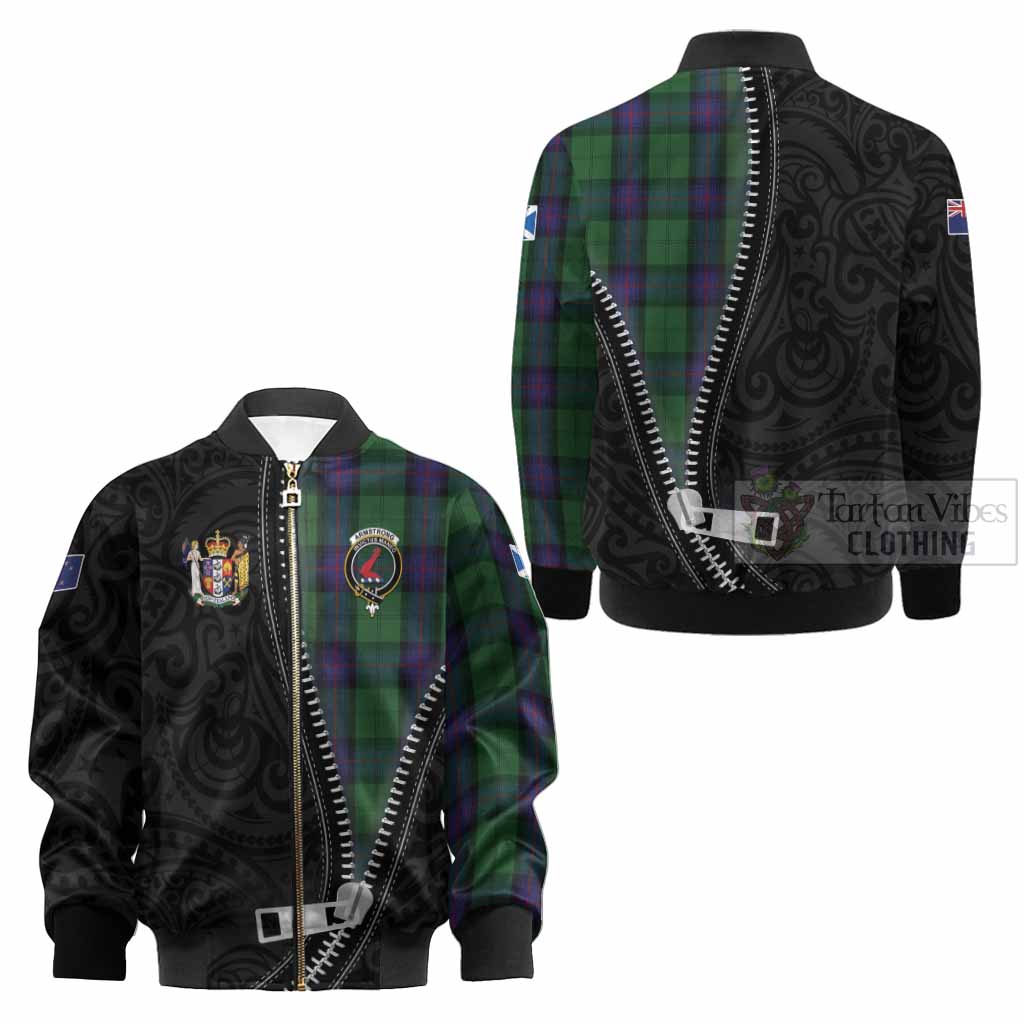 Armstrong Tartan Kid Bomber Jacket New Zealand Pattern Unique Zipper Stylized