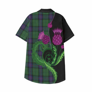Armstrong Tartan Kid Hawaiian Shirt Traditional Scottish Thistle