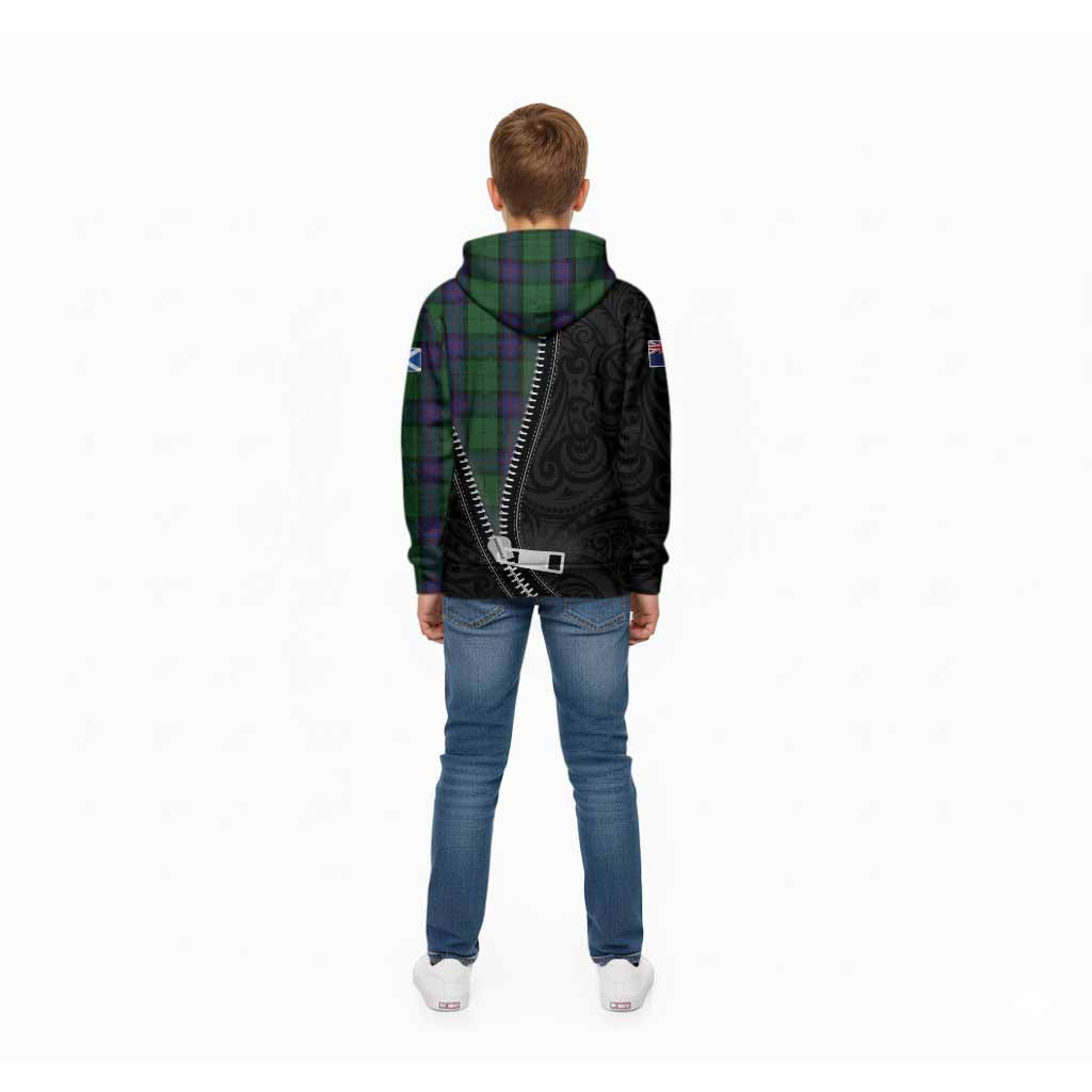 Armstrong Tartan Kid Hoodie New Zealand Pattern Unique Zipper Stylized