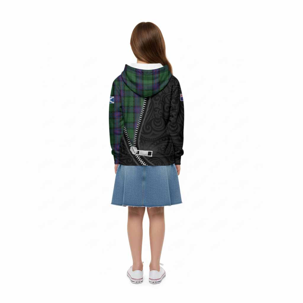 Armstrong Tartan Kid Hoodie New Zealand Pattern Unique Zipper Stylized