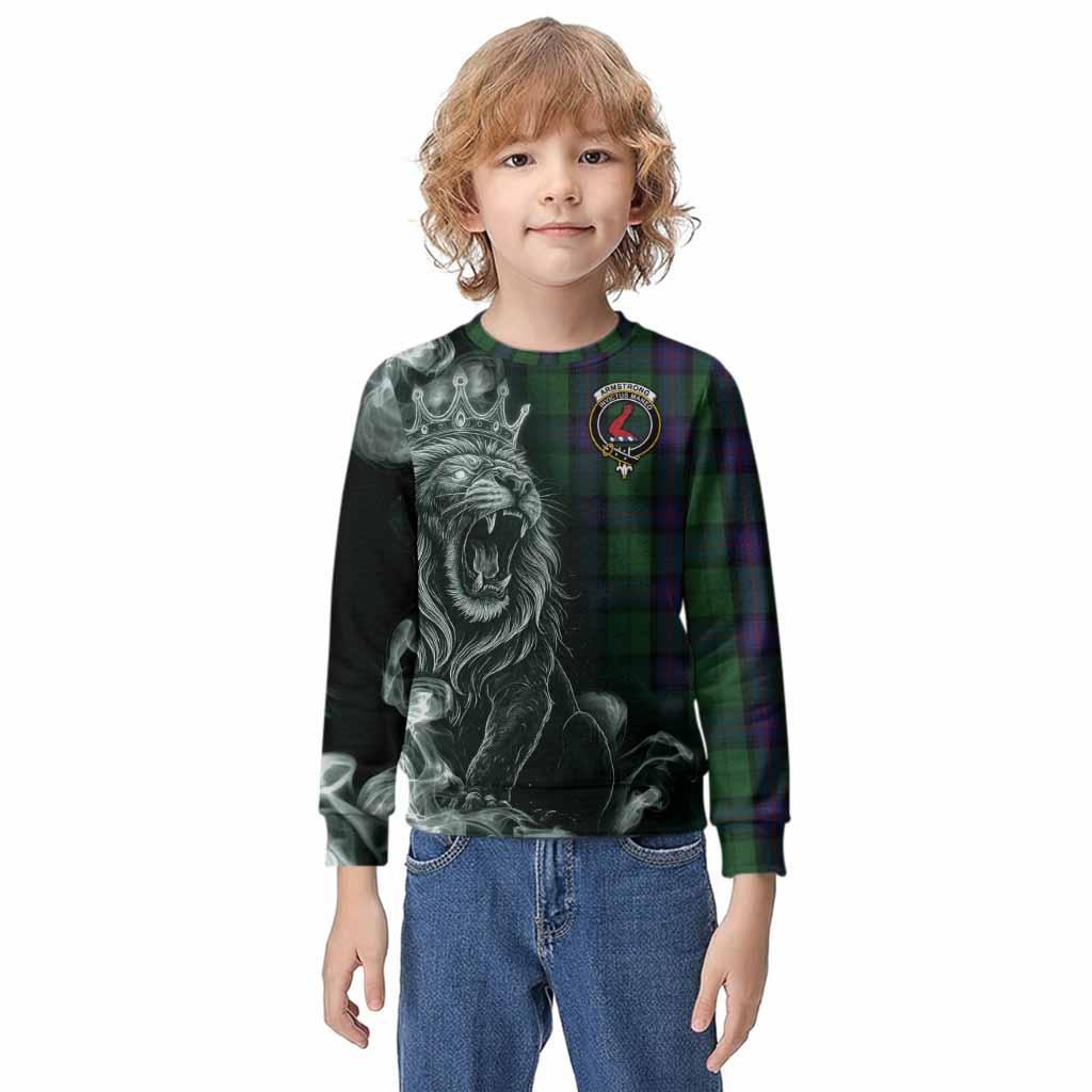 Armstrong Tartan Kid Knitted Sweatshirt Roaring Lion Heritage