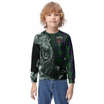 Armstrong Tartan Kid Knitted Sweatshirt Roaring Lion Heritage