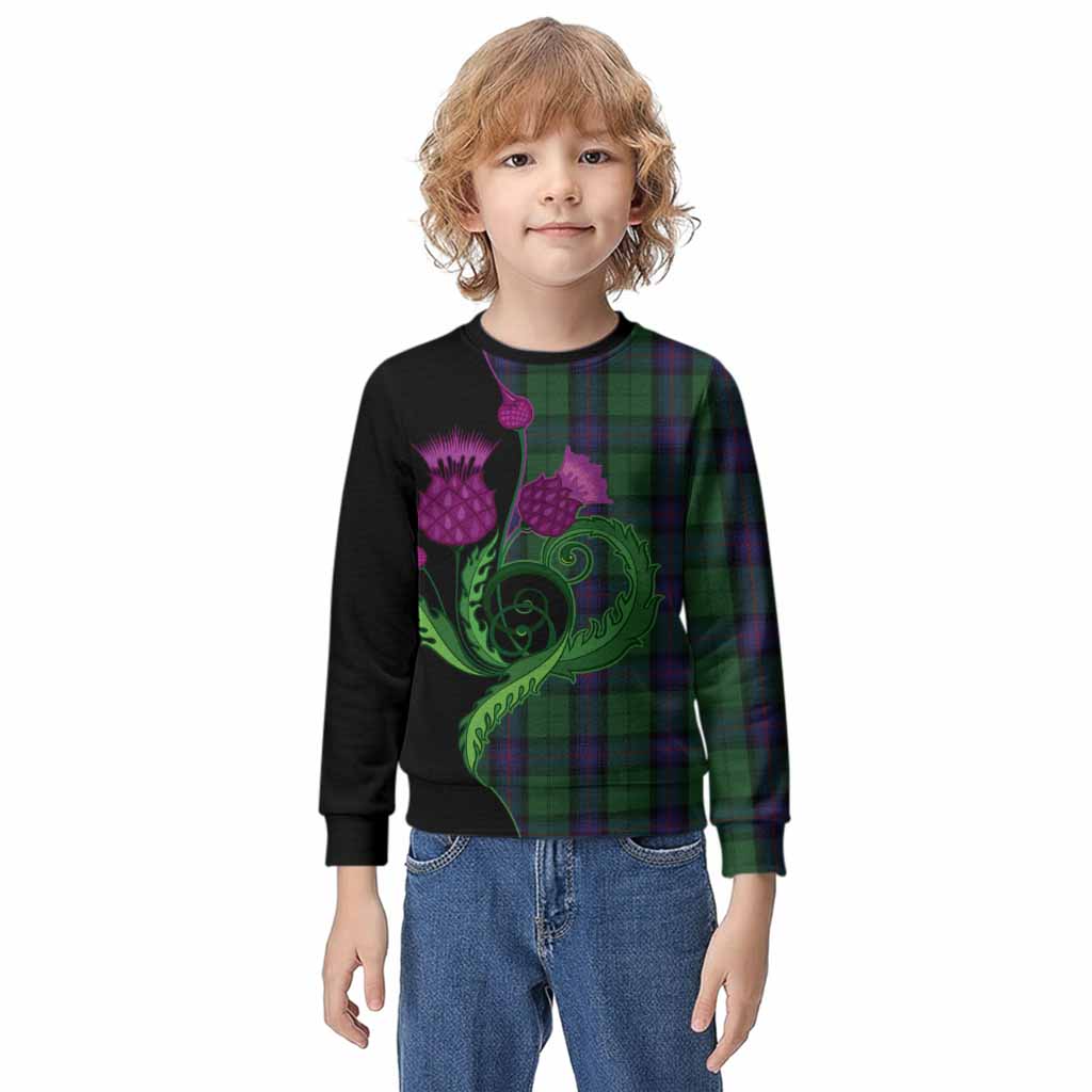 Armstrong Tartan Kid Knitted Sweatshirt Traditional Scottish Thistle