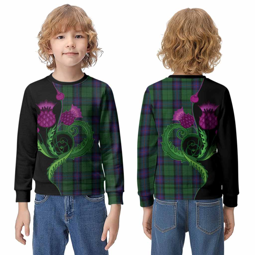 Armstrong Tartan Kid Knitted Sweatshirt Traditional Scottish Thistle