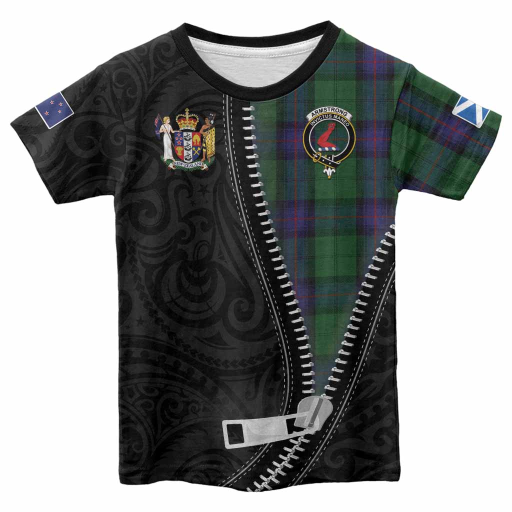 Armstrong Tartan Kid T-shirt New Zealand Pattern Unique Zipper Stylized