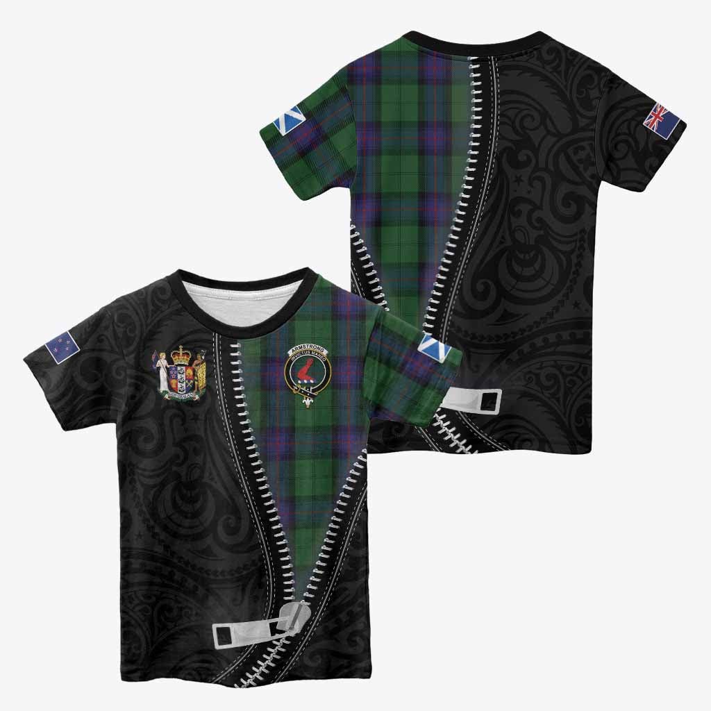 Armstrong Tartan Kid T-shirt New Zealand Pattern Unique Zipper Stylized