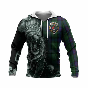 Armstrong Tartan Knitted Hoodie Roaring Lion Heritage