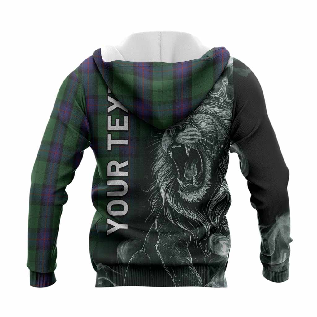 Armstrong Tartan Knitted Hoodie Roaring Lion Heritage