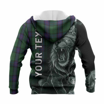 Armstrong Tartan Knitted Hoodie Roaring Lion Heritage