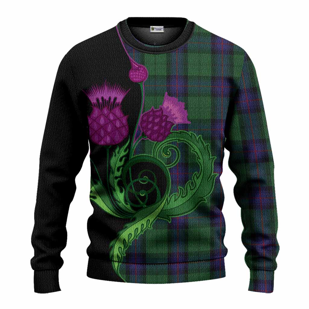 Armstrong Tartan Knitted Sweater Traditional Scottish Thistle