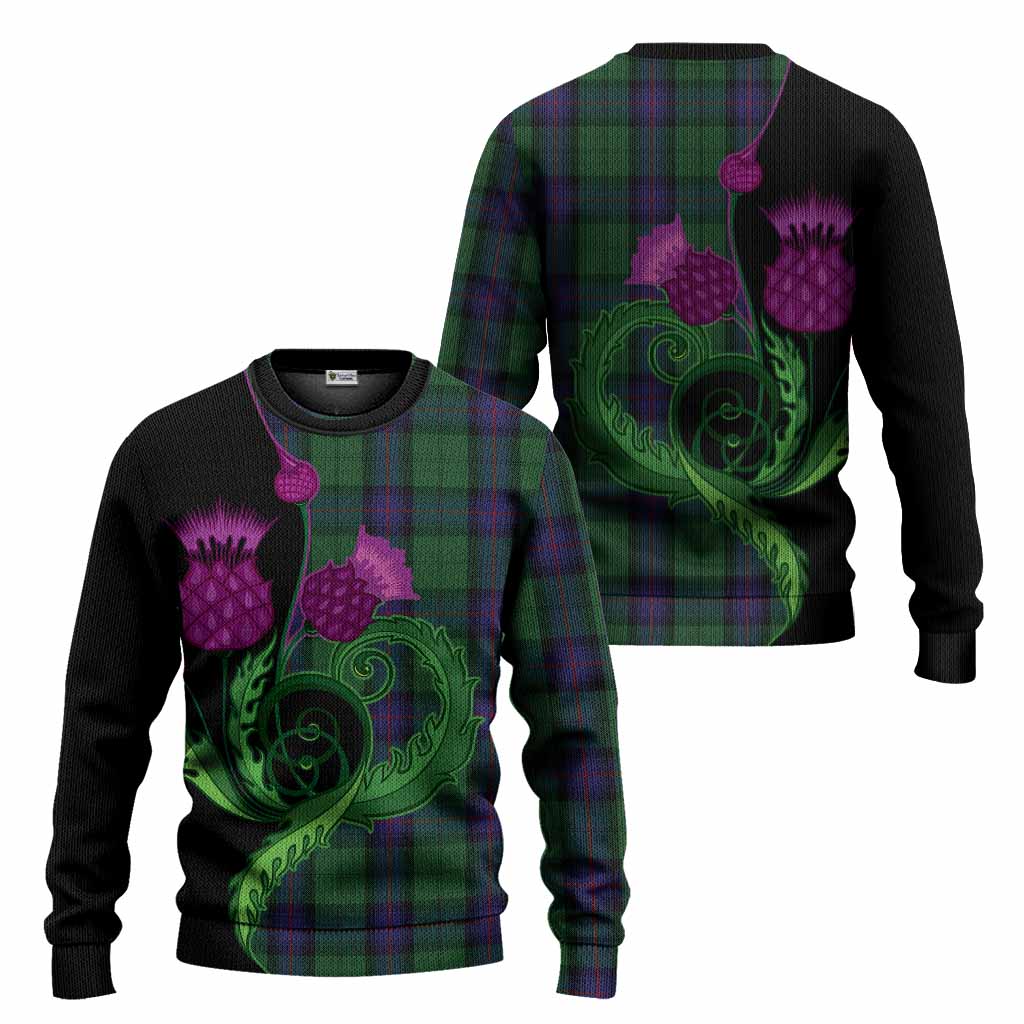 Armstrong Tartan Knitted Sweater Traditional Scottish Thistle