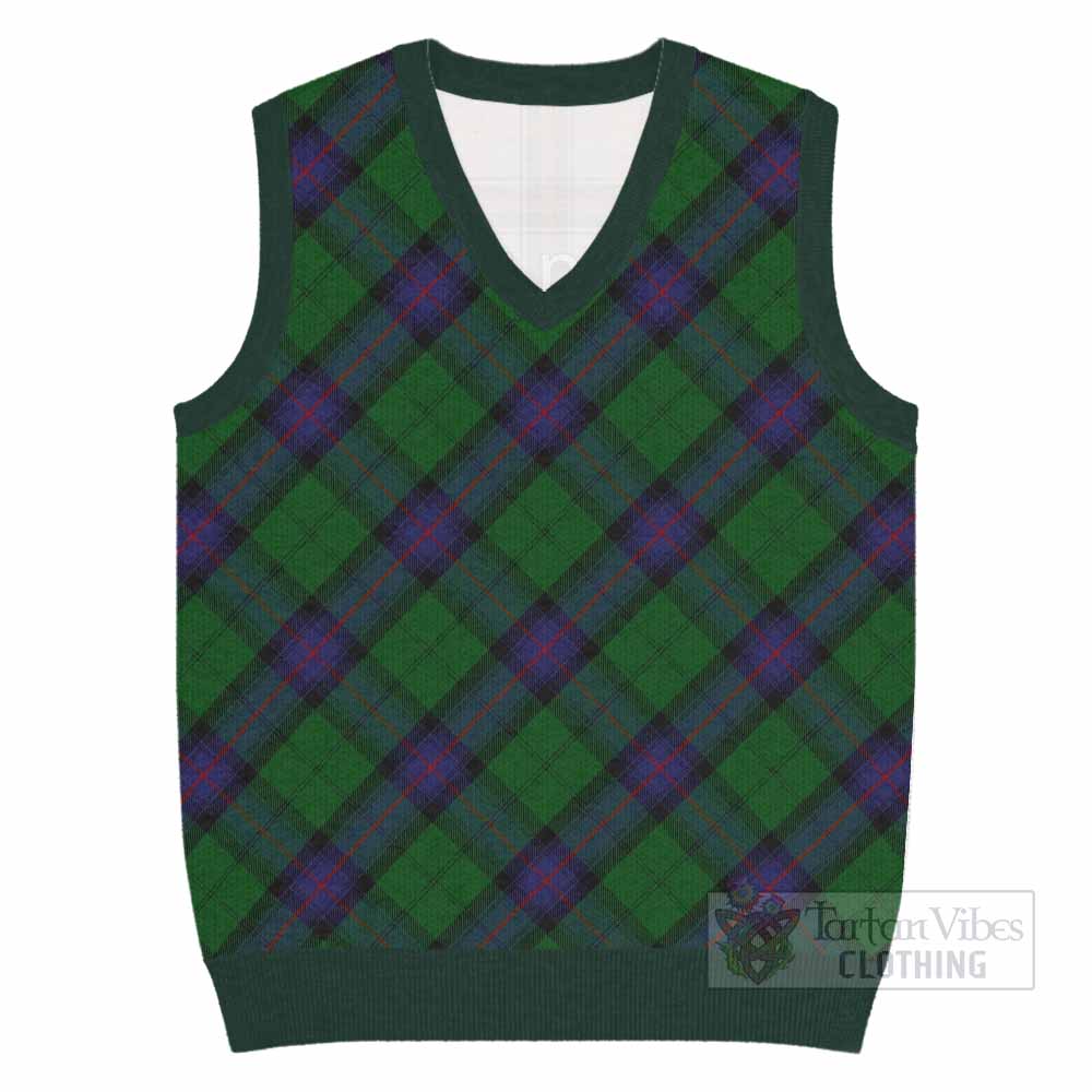 Armstrong Tartan  Knitted V-Neck Vest Cross Style
