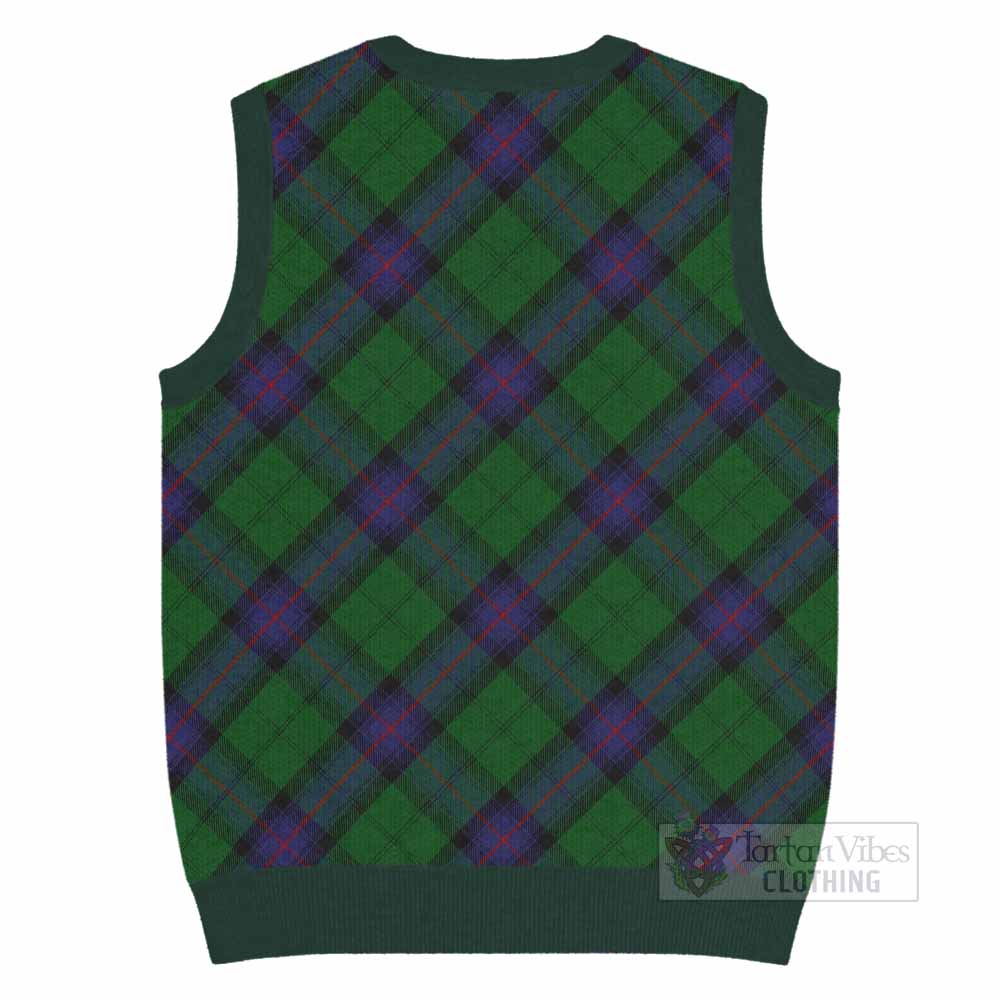 Armstrong Tartan  Knitted V-Neck Vest Cross Style