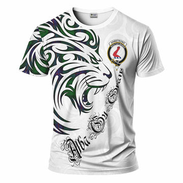 Armstrong Tartan Lion Roar T-Shirt Alba Gu Brath with Celtic Motifs