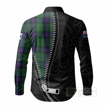 Armstrong Tartan Long Sleeve Button Shirts New Zealand Pattern Unique Zipper Stylized