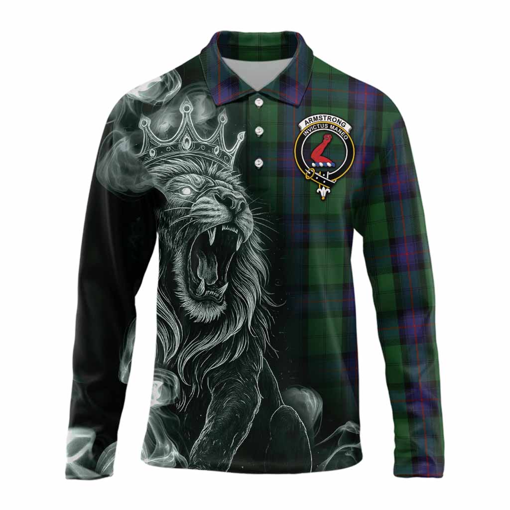 Armstrong Tartan Long Sleeve Polo Shirt Roaring Lion Heritage