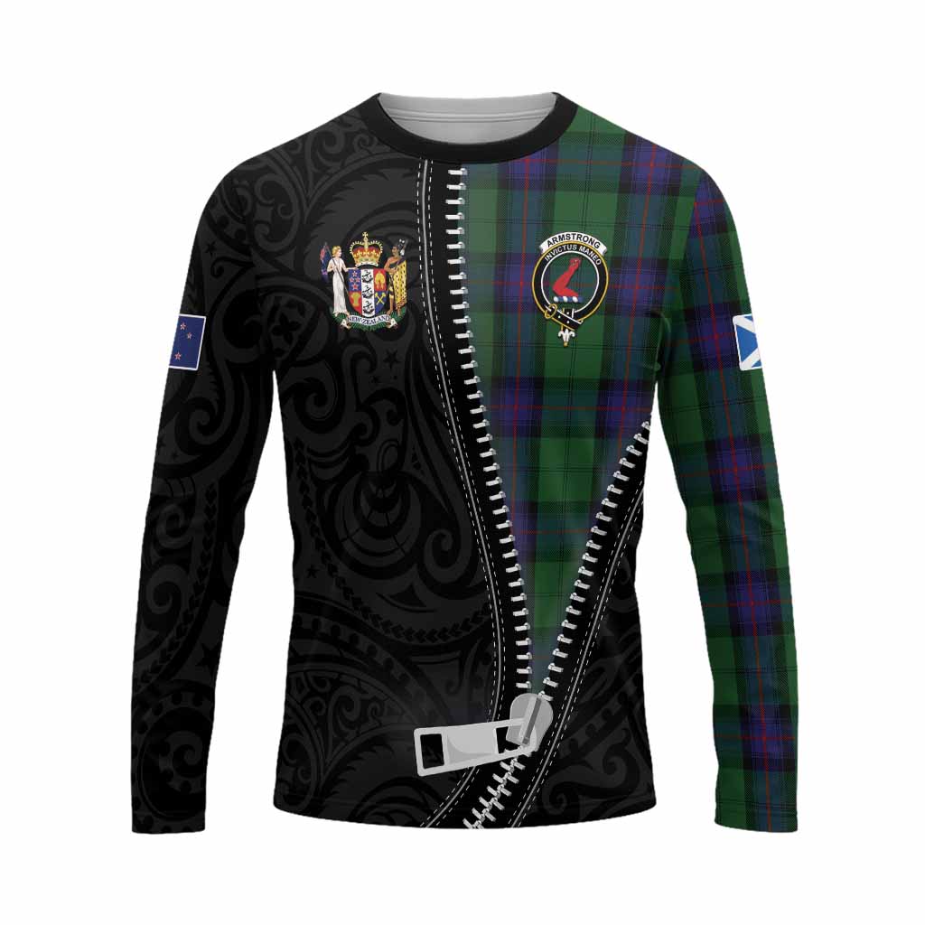 Armstrong Tartan Long Sleeve T-Shirt New Zealand Pattern Unique Zipper Stylized