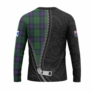Armstrong Tartan Long Sleeve T-Shirt New Zealand Pattern Unique Zipper Stylized