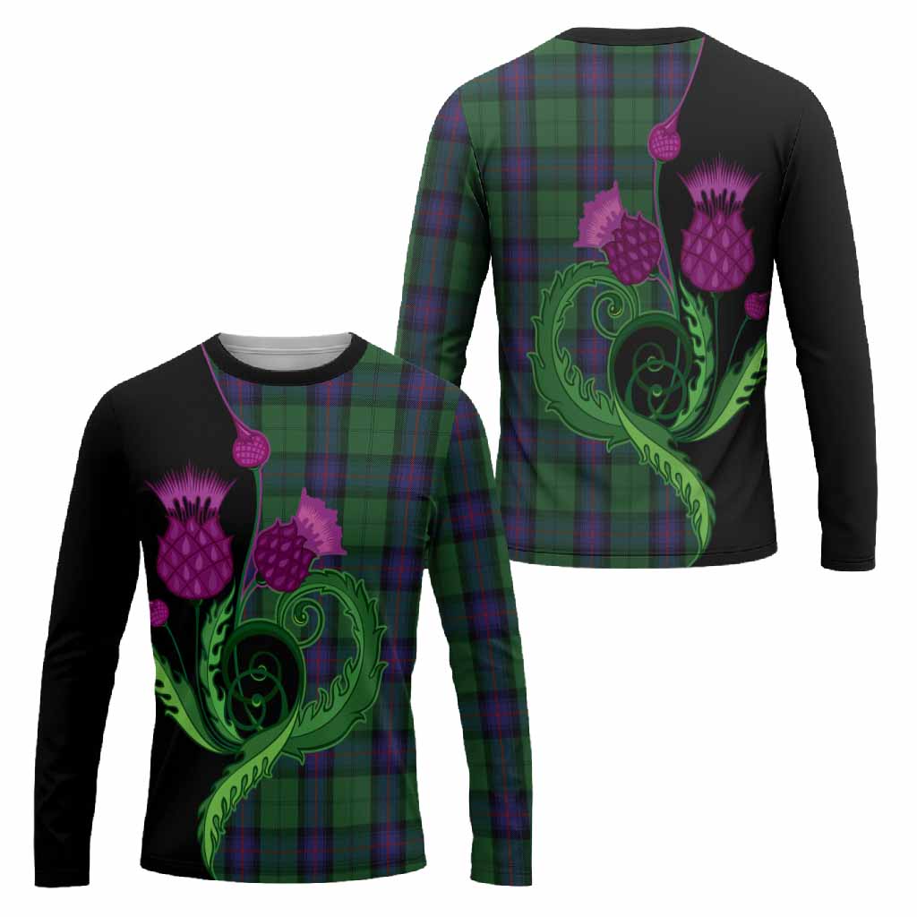 Armstrong Tartan Long Sleeve T-Shirt Traditional Scottish Thistle