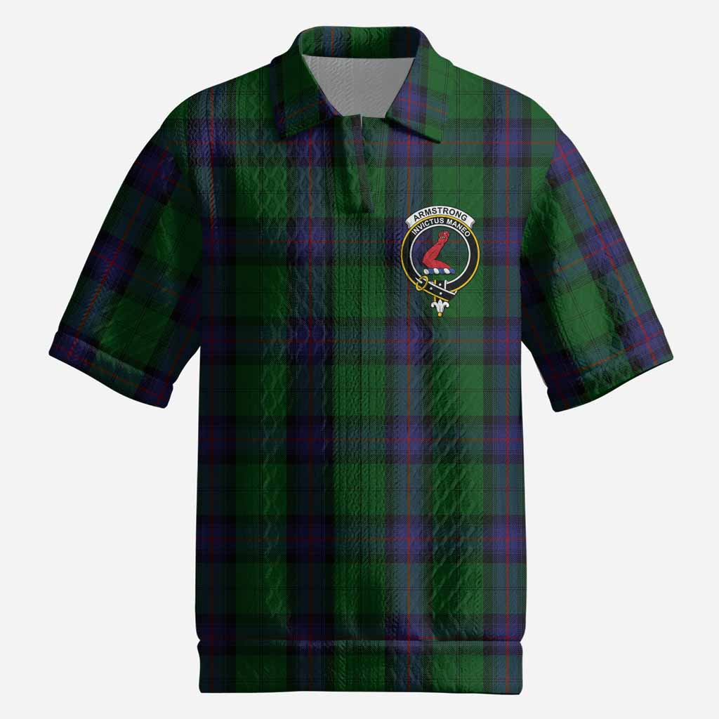 Armstrong Tartan Men’s Polo Sweater Top with Family Crest