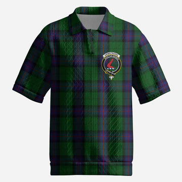 Armstrong Tartan Men’s Polo Sweater Top with Family Crest