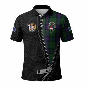 Armstrong Tartan Polo Shirt New Zealand Pattern Unique Zipper Stylized