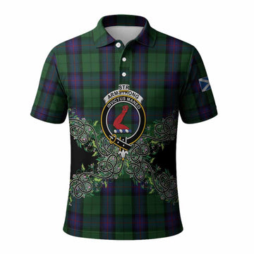 Armstrong Tartan Polo Shirt Thistle Scottish Spirit