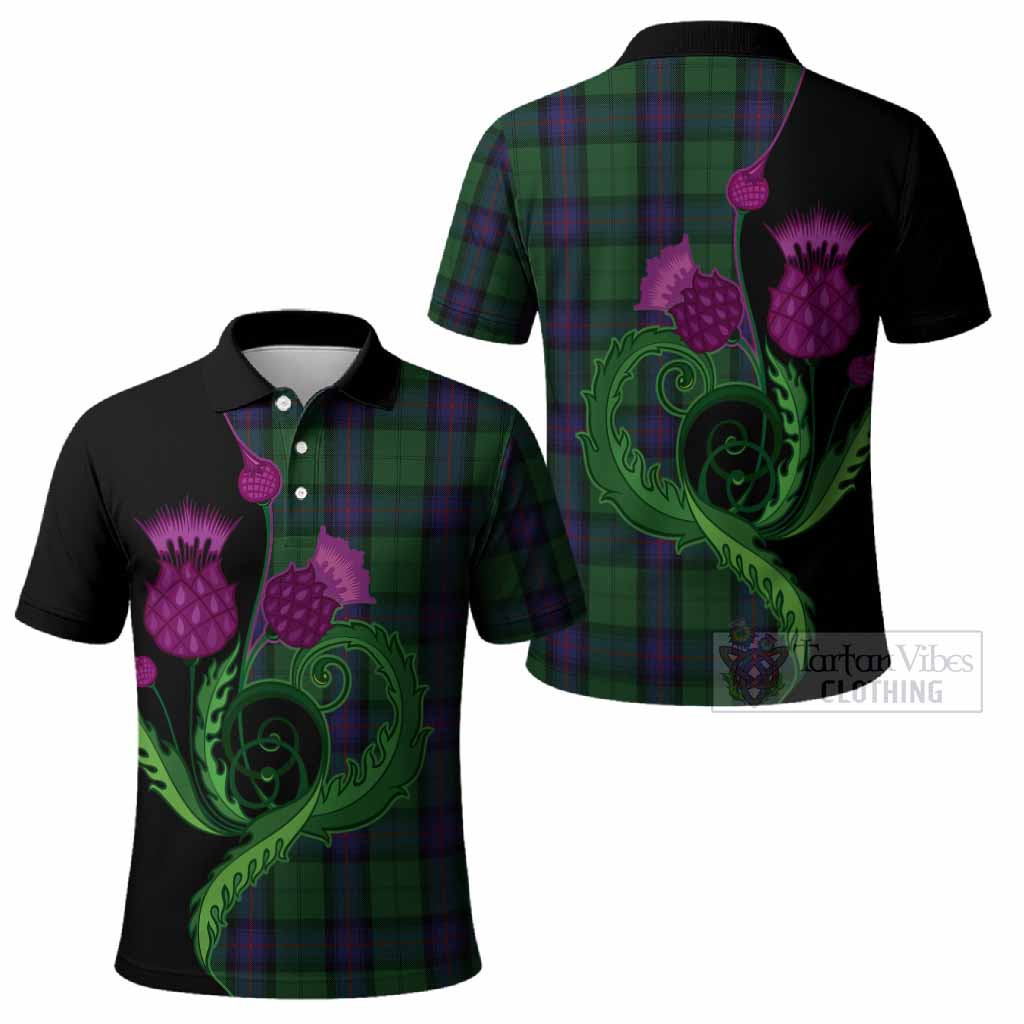 Armstrong Tartan Polo Shirt Traditional Scottish Thistle