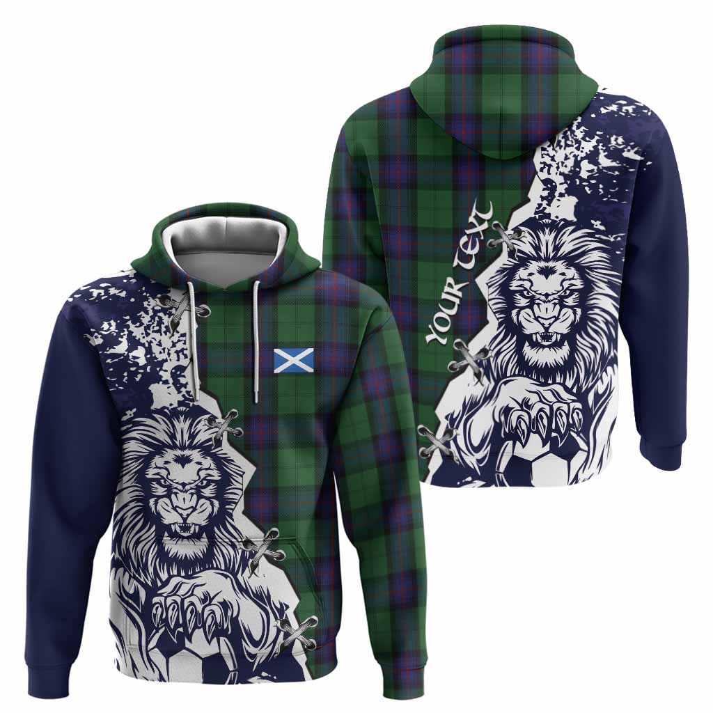 Armstrong Tartan Scottish Hoodie Angry Lion With Soccer Ball Style