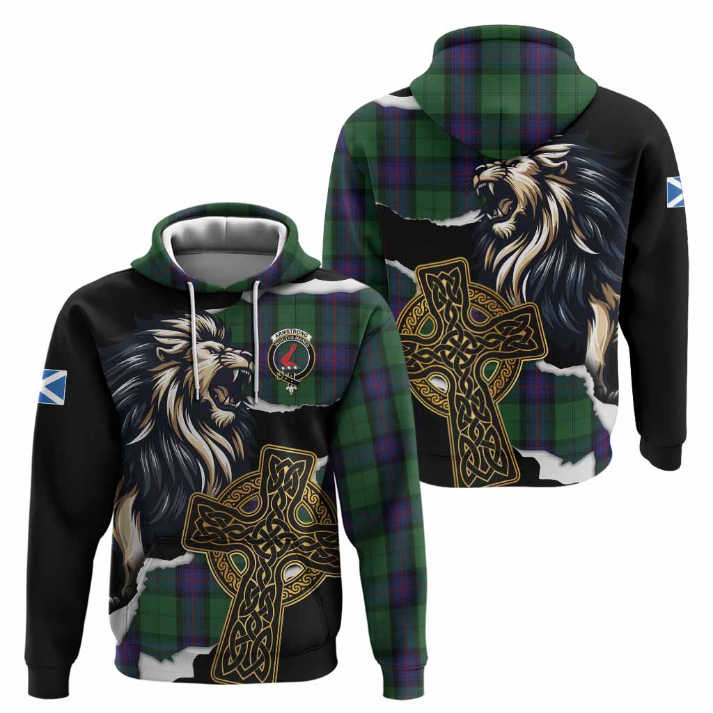 Armstrong Tartan Scottish Hoodie Lion Celtic Heritage