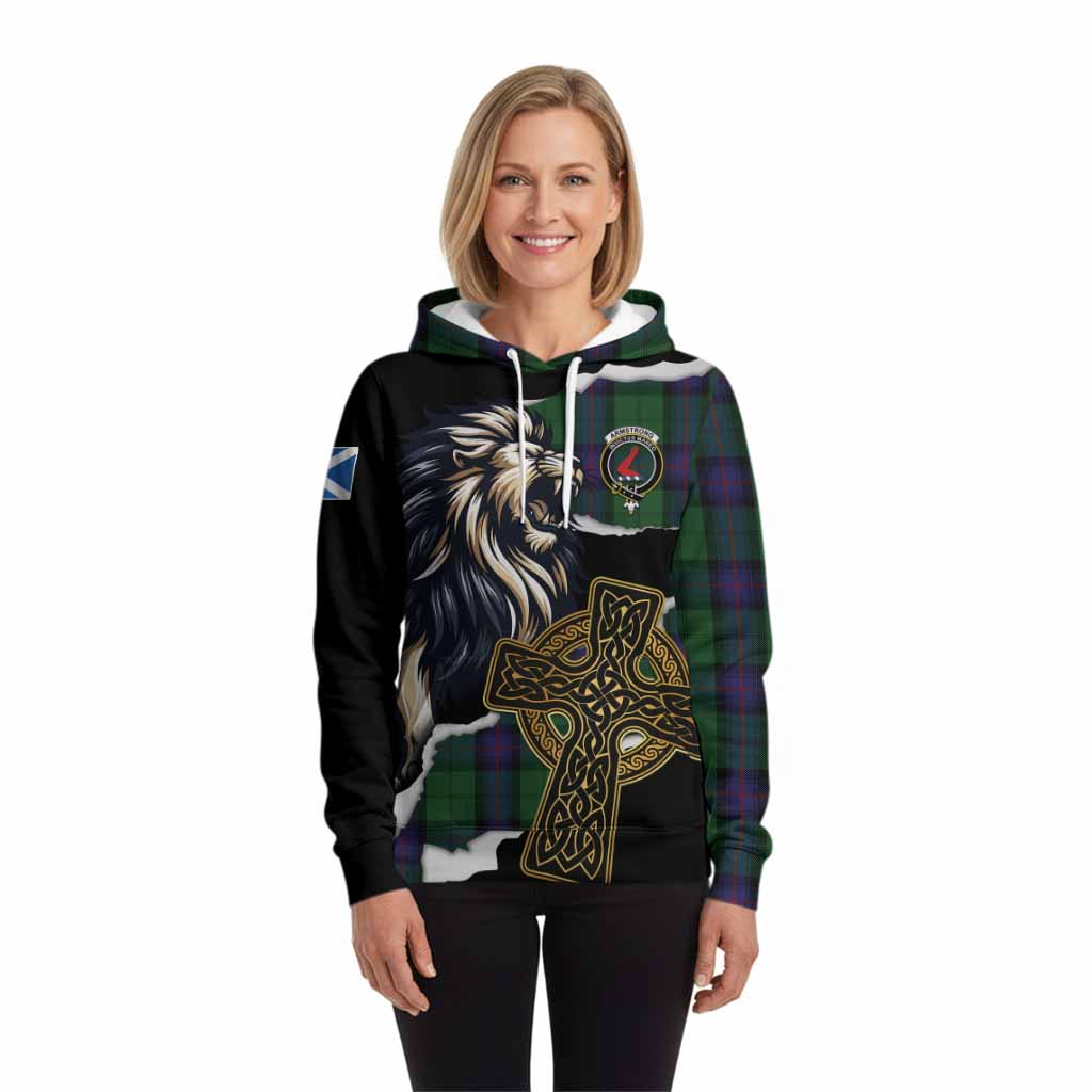 Armstrong Tartan Scottish Hoodie Lion Celtic Heritage