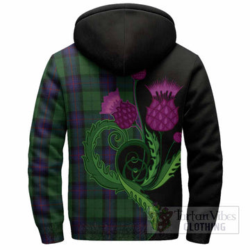 Armstrong Tartan Sherpa Hoodie Traditional Scottish Thistle